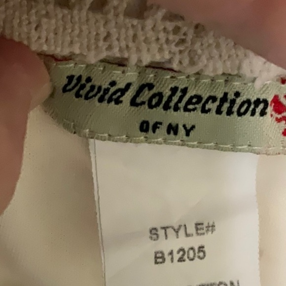 Vivid Collection Shorts Womens M‎ Crochet Boho Coquette Cotton Knit Lined Ivory - Picture 3 of 10